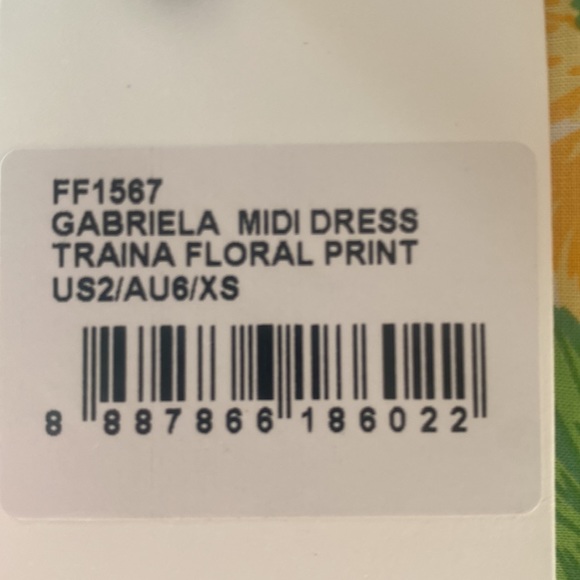 NWT faithful the brand Gabriela midi dress in traina floral print - Picture 8 of 8